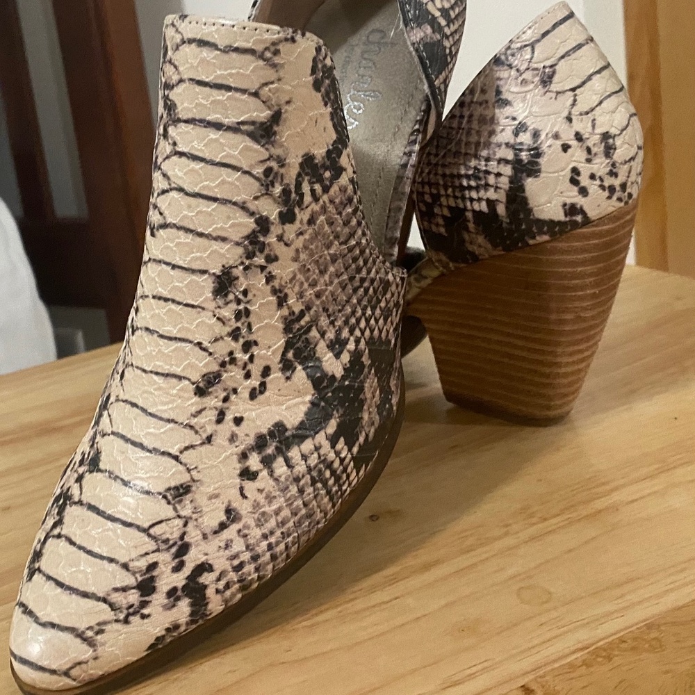 Nalani Bootie Snake Embossed Print